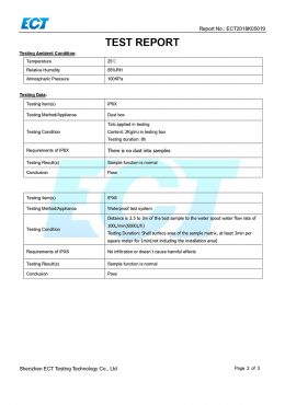 EK IP66 ТЕСТИЙН гэрчилгээ